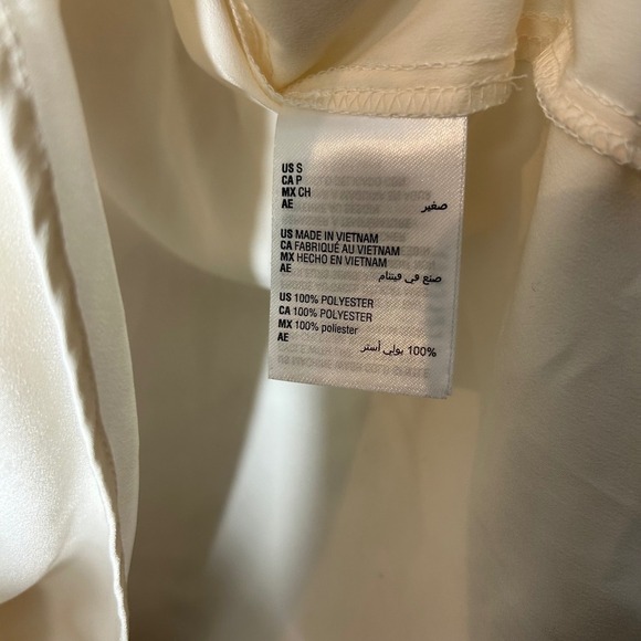 Bar III Tie-Neck Sheer Blouse Long Sleeve Flowy Elegant Top Size XXS NWT - Picture 7 of 7